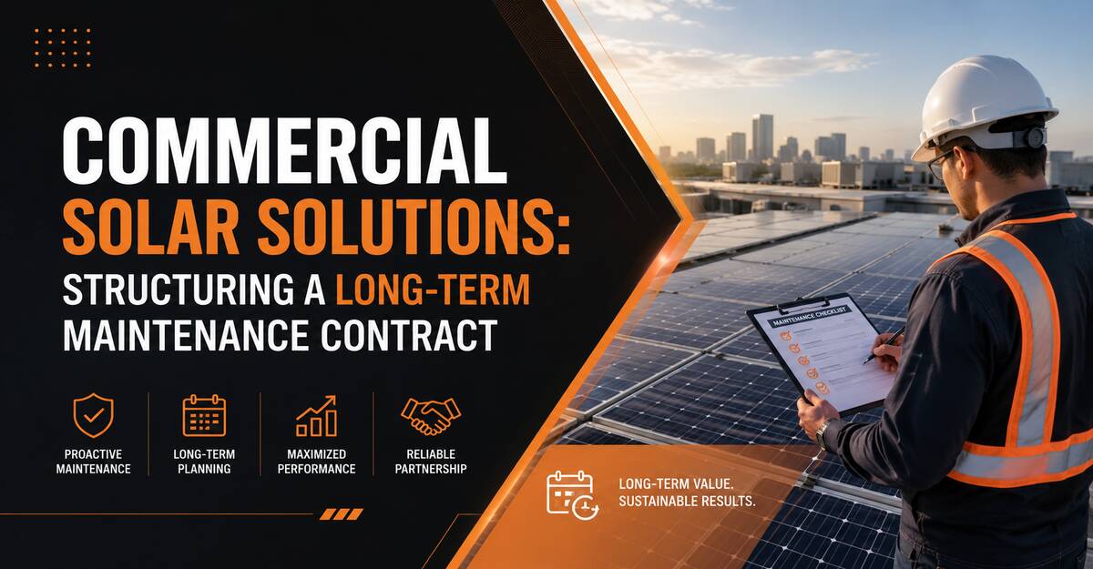 Commercial Solar Solutions Structuring a Long-Term Maintenance Contract