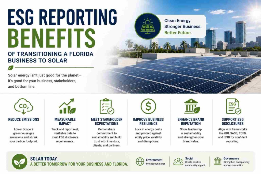 ESG Reporting Benefits of Transitioning a Florida Business to Solar