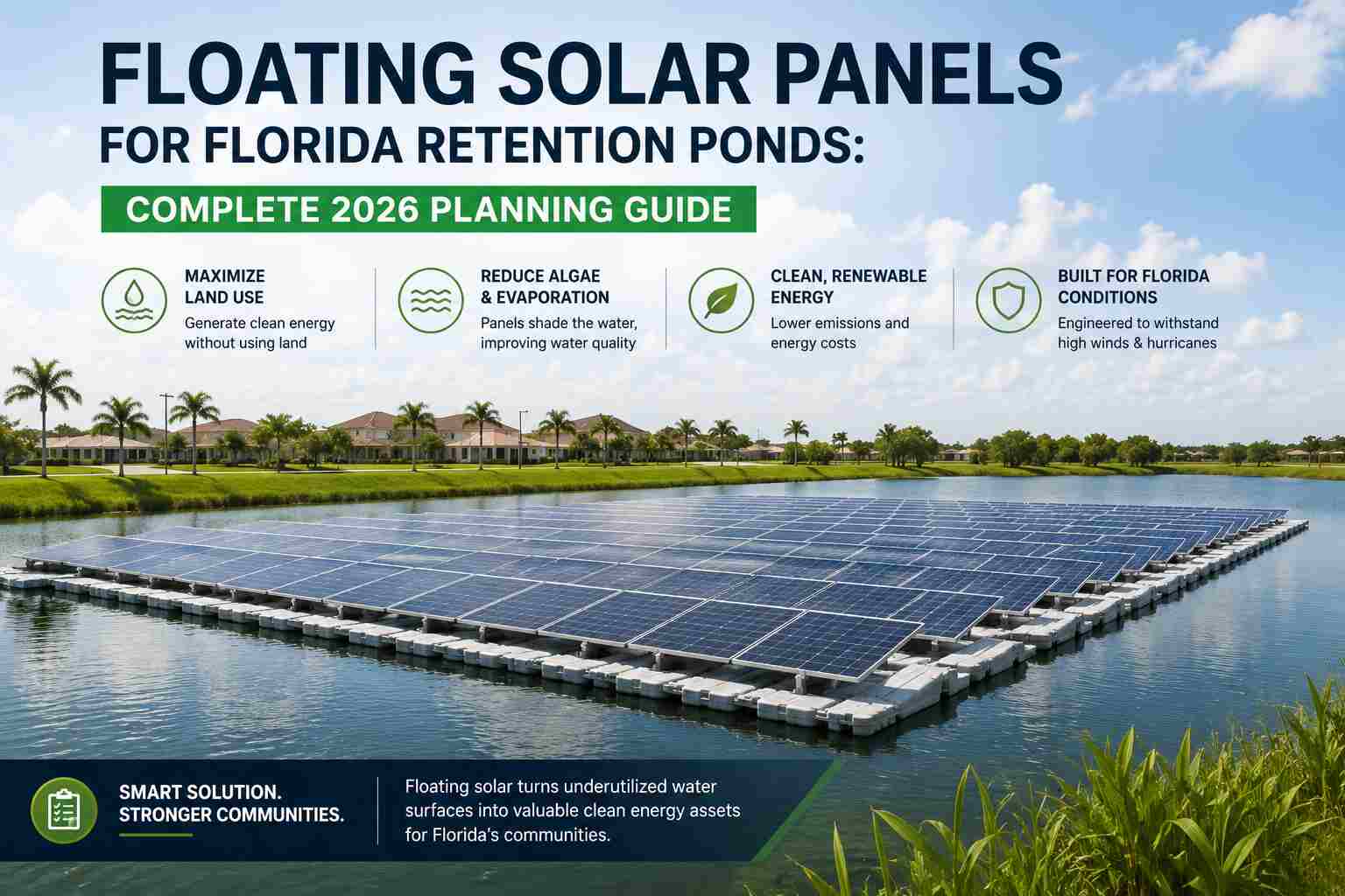 Floating Solar Panels for Florida Retention Ponds Complete 2026 Planning Guide
