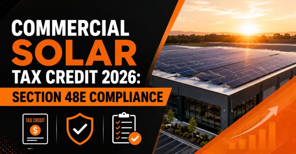 Commercial Solar Tax Credit 2026 Section 48E Compliance