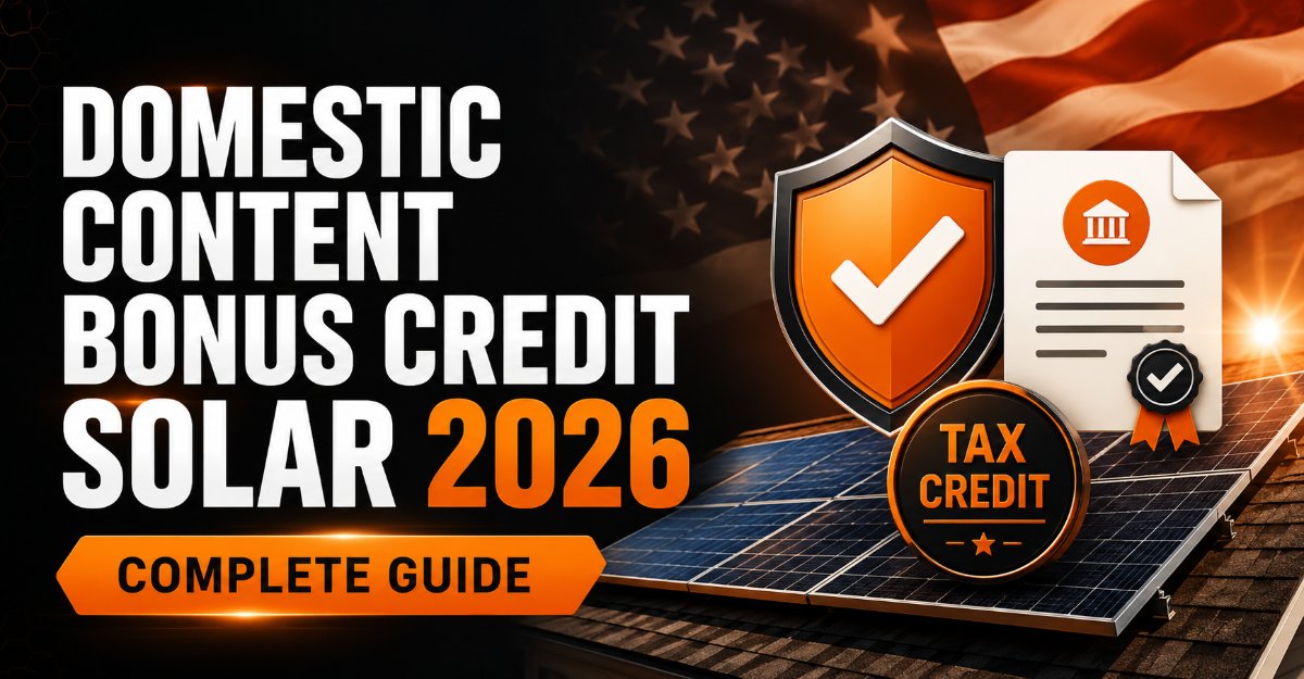 Domestic Content Bonus Credit Solar 2026 Complete Guide