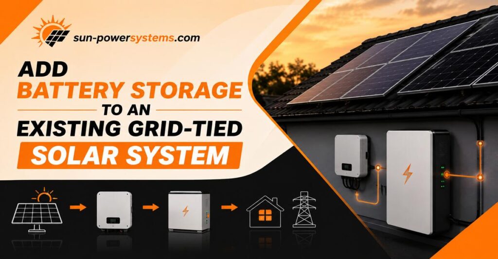 How to Add Battery Storage to an Existing Grid-Tied Solar System