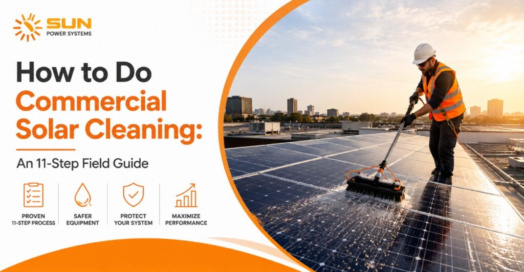 How to Do Commercial Solar Cleaning An 11-Step Field Guide