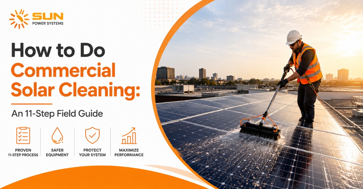 How to Do Commercial Solar Cleaning An 11-Step Field Guide