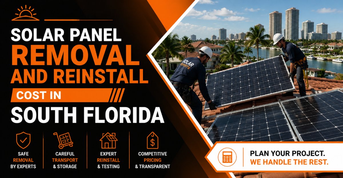 Solar Panel Removal and Reinstall Cost in South Florida