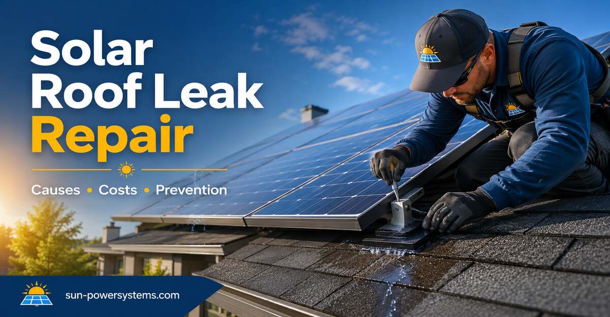 Solar Panel Roof Leak Repair Causes, Costs, and Prevention Guide
