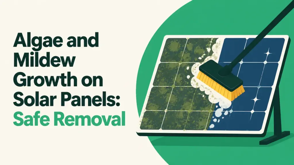 algae and mildew growth on solar panels safe removal