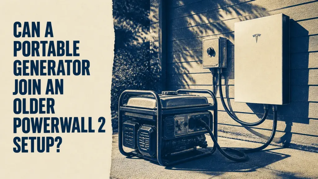 can a portable generator join an older powerwall 2 setup