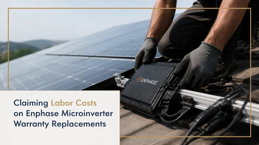claiming labor costs on enphase microinverter warranty replacements