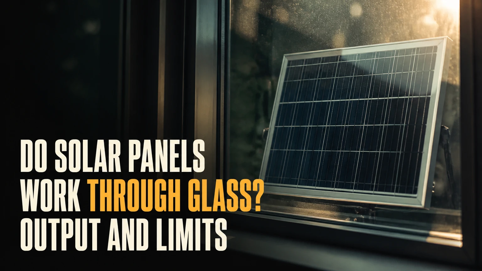 Do Solar Panels Work Through Glass? Output and Limits