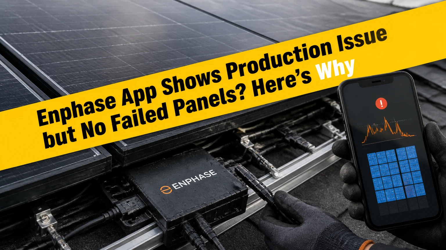 enphase app shows production issue but no failed panels heres why