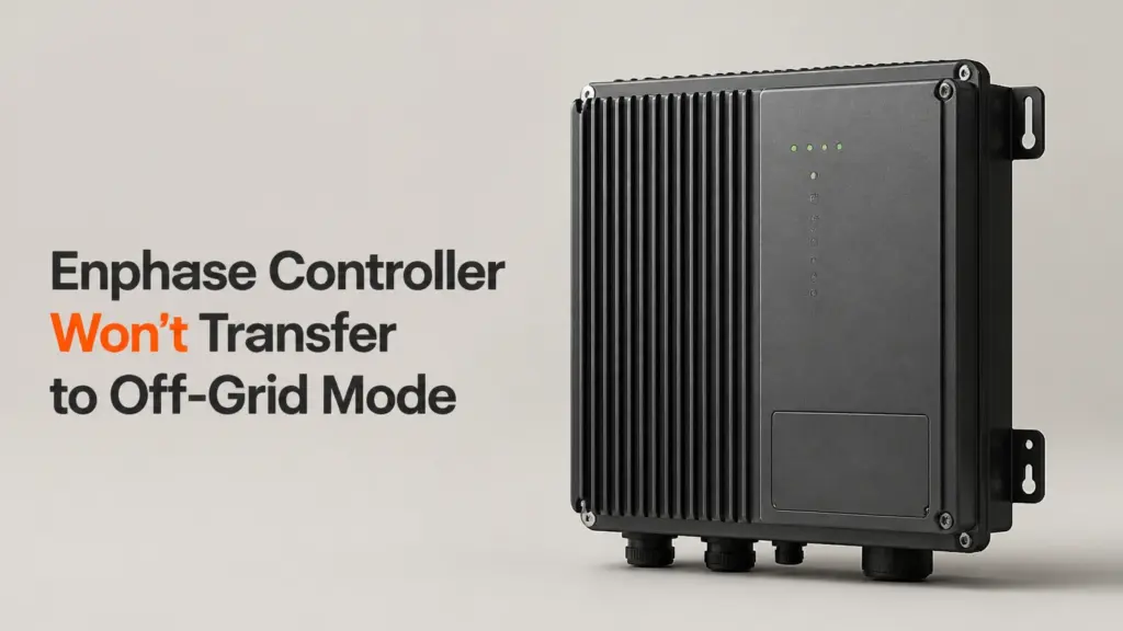 enphase controller wont transfer to off grid mode
