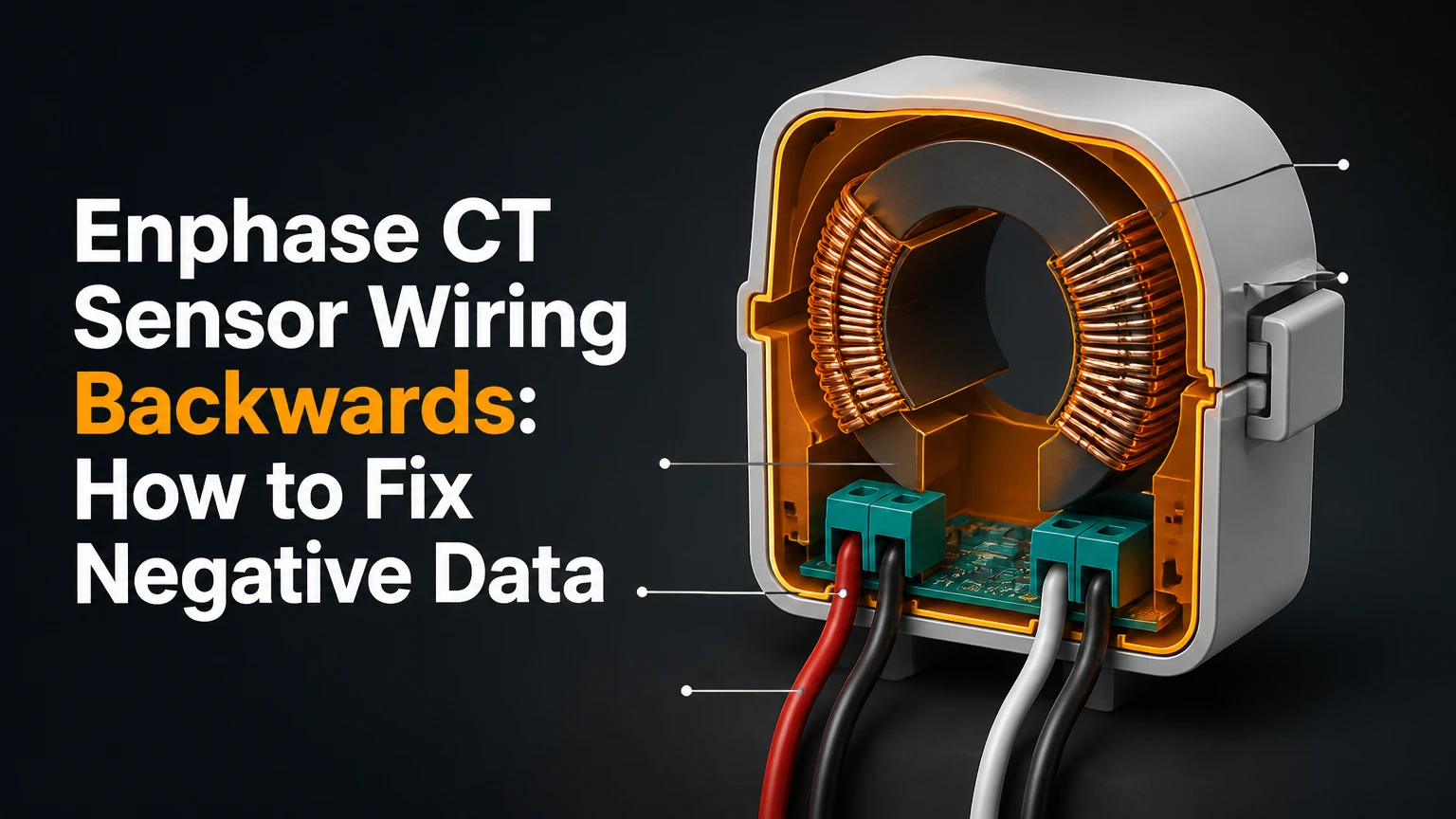 enphase ct sensor wiring backwards how to fix negative data