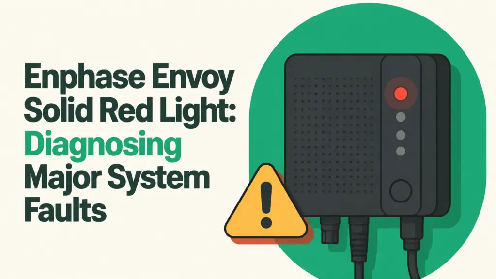 enphase envoy solid red light diagnosing major system faults