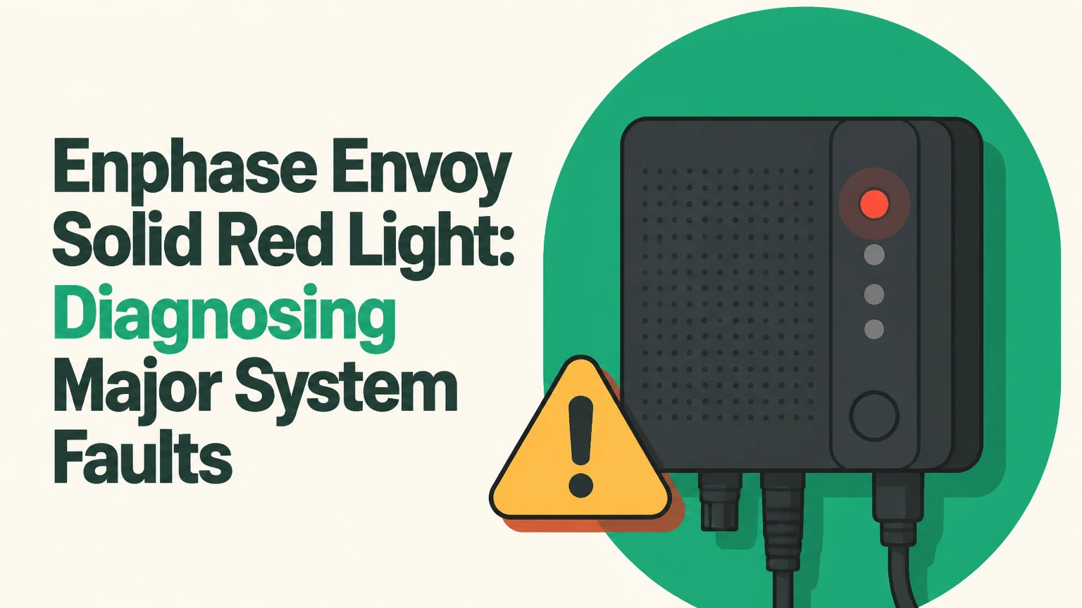 enphase envoy solid red light diagnosing major system faults