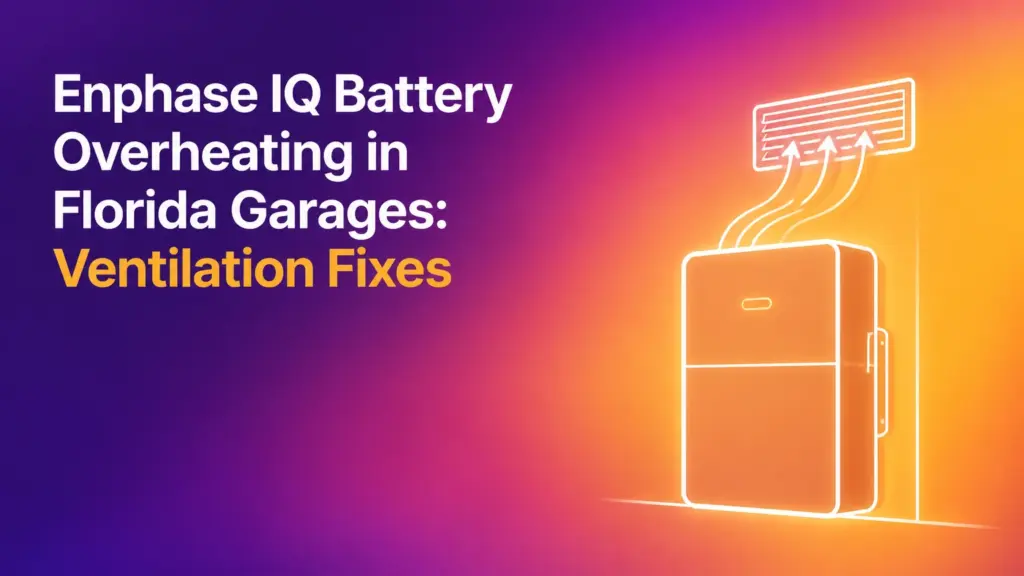enphase iq battery overheating in florida garages ventilation fixes