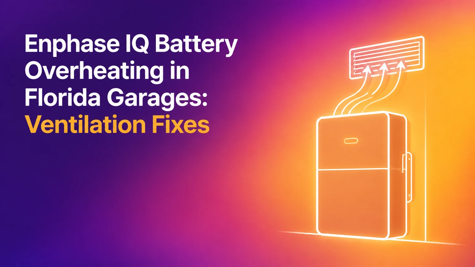 enphase iq battery overheating in florida garages ventilation fixes