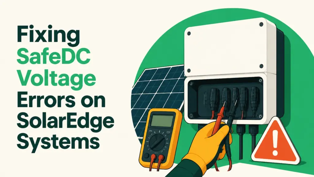 fixing safedc voltage errors on solaredge systems
