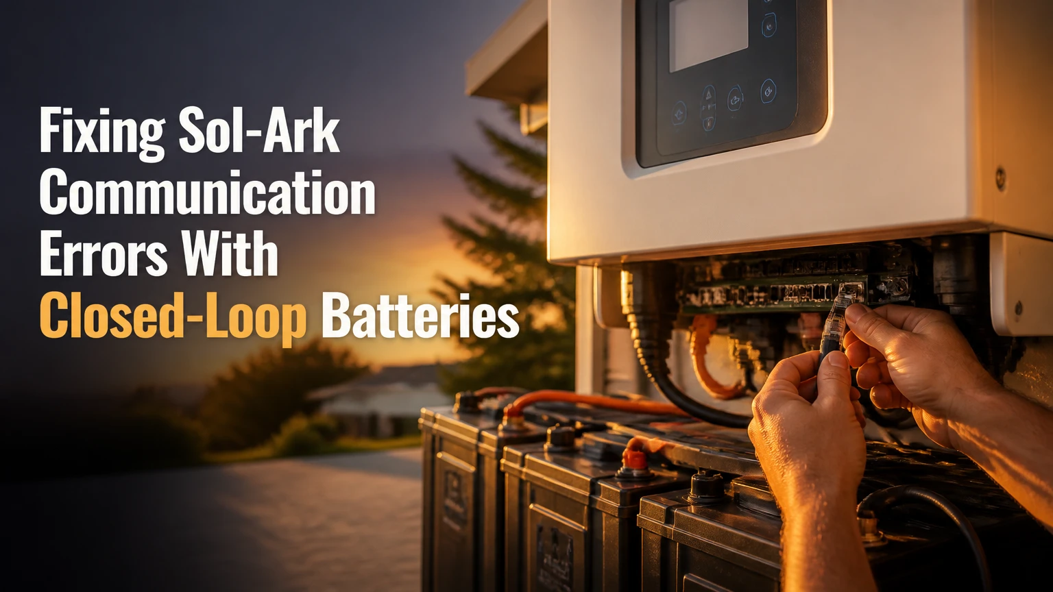 fixing sol ark communication errors with closed loop batteries