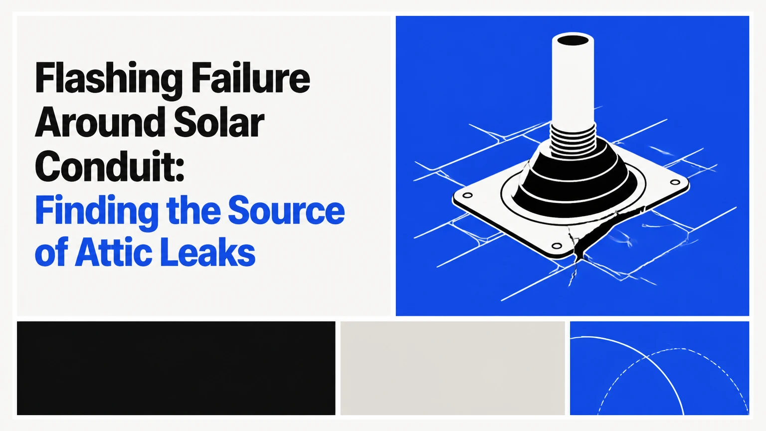 flashing failure around solar conduit finding the source of attic leaks