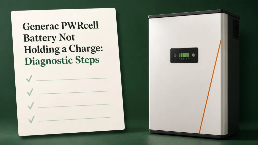 generac pwrcell battery not holding a charge diagnostic steps