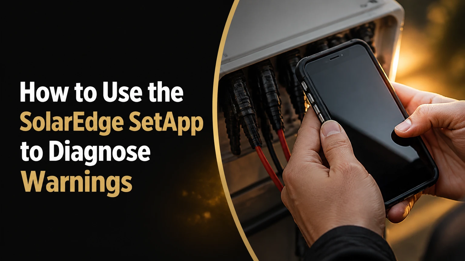 how to use the solaredge setapp to diagnose warnings