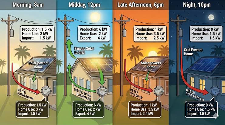 Net Metering Energy Flow