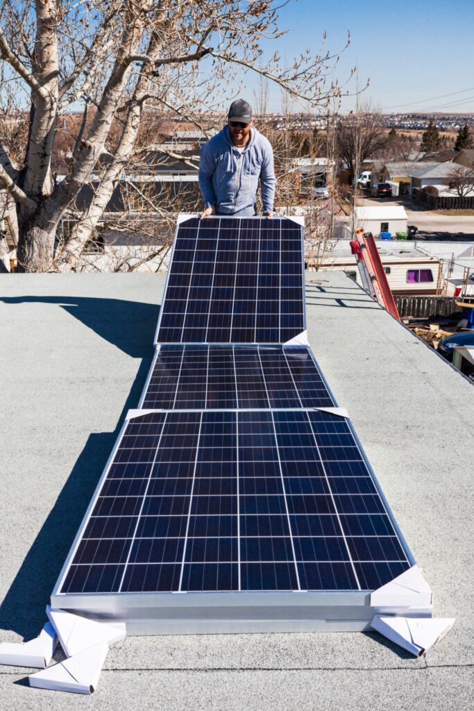 Solar panel removal requires extreme care.