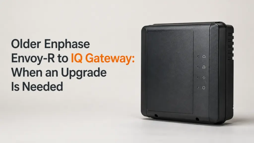 older enphase envoy r to iq gateway when an upgrade is needed