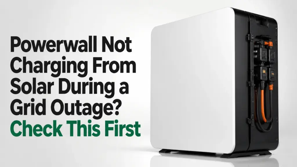 powerwall not charging from solar during a grid outage check this first