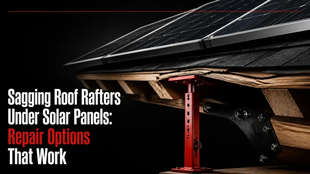 sagging roof rafters under solar panels repair options that work