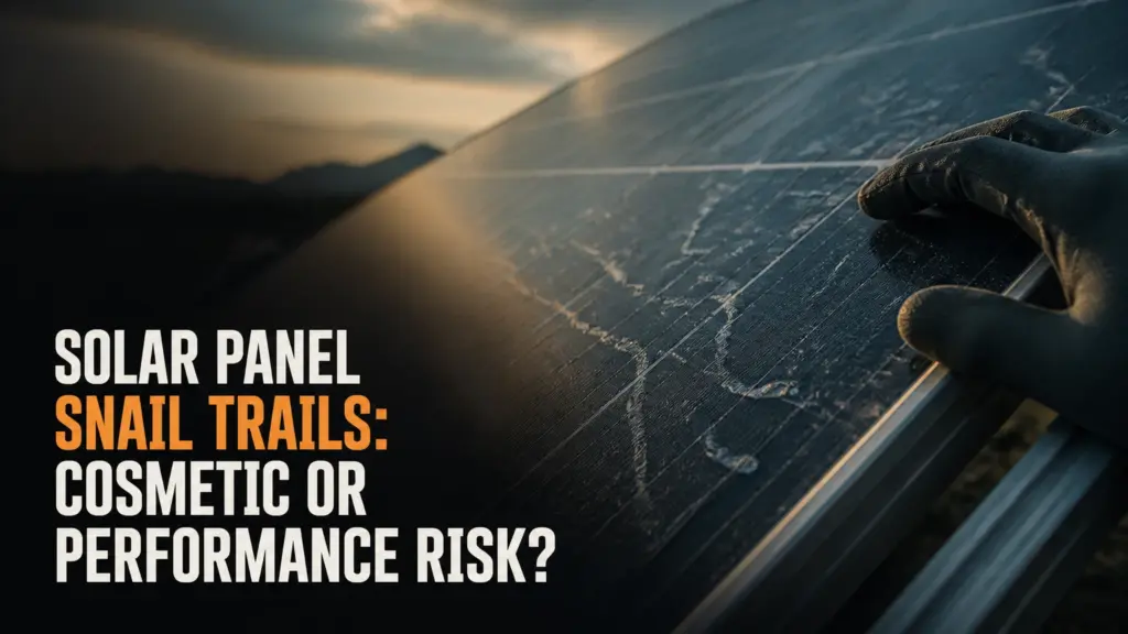 solar panel snail trails cosmetic or performance risk