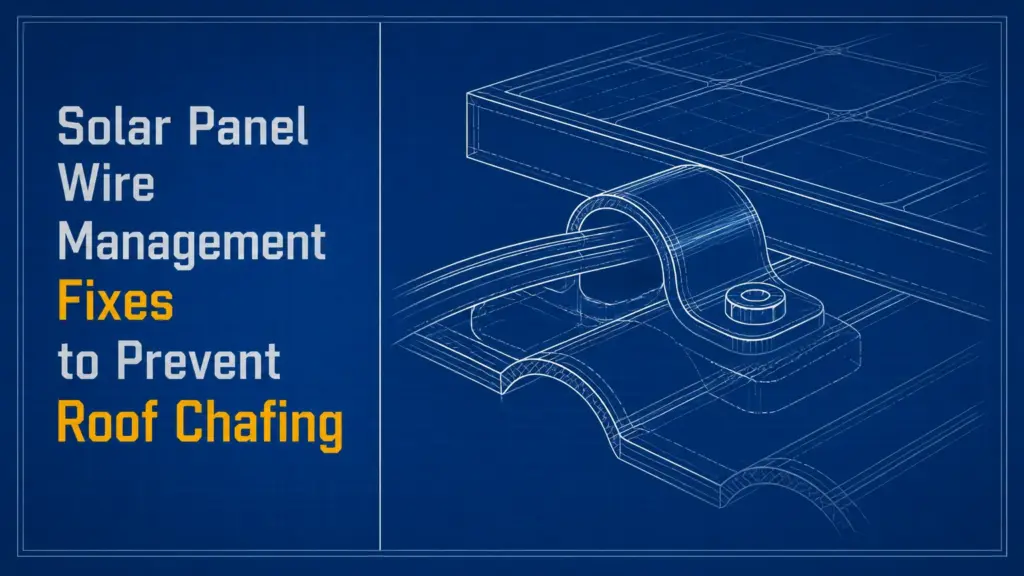solar panel wire management fixes to prevent roof chafing