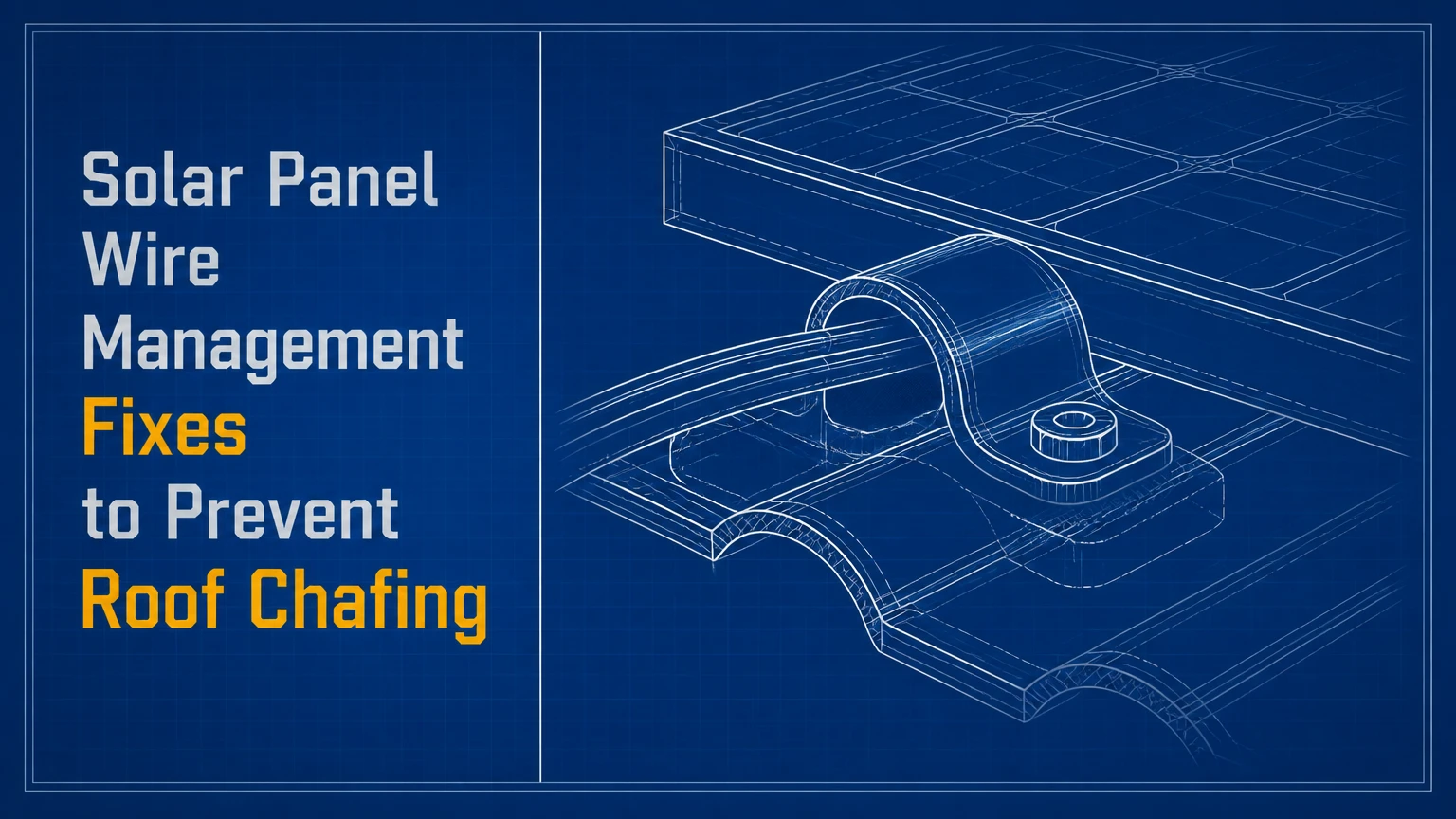 solar panel wire management fixes to prevent roof chafing