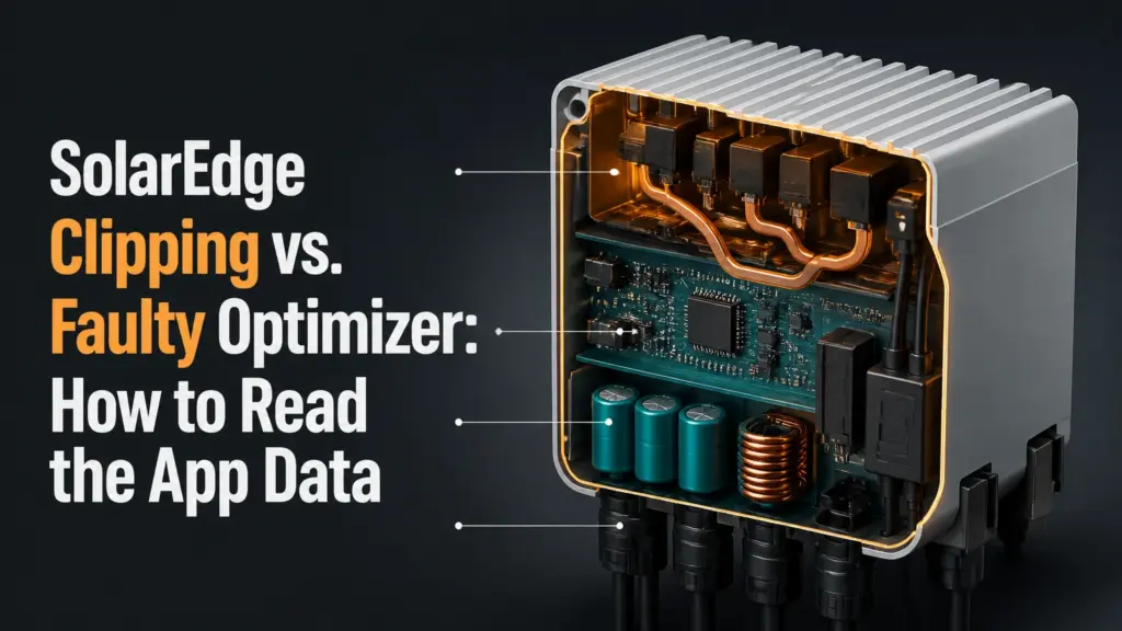 solaredge clipping vs faulty optimizer how to read the app data