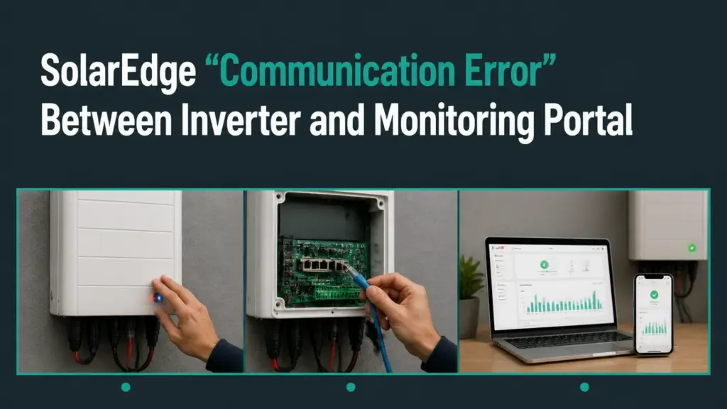 solaredge communication error between inverter and monitoring portal