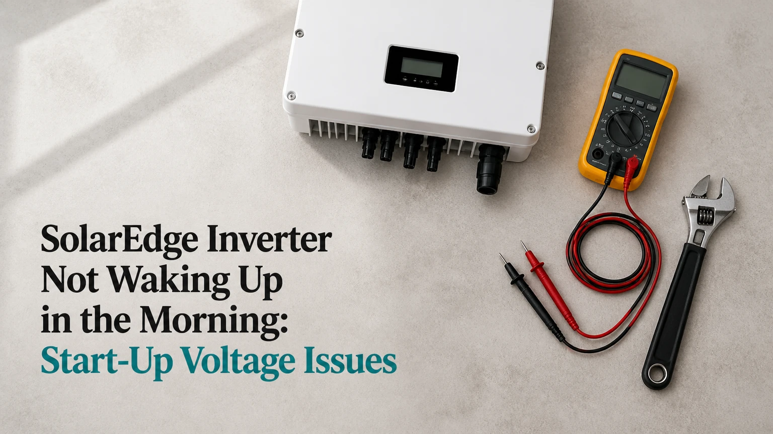 solaredge inverter not waking up in the morning start up voltage issues