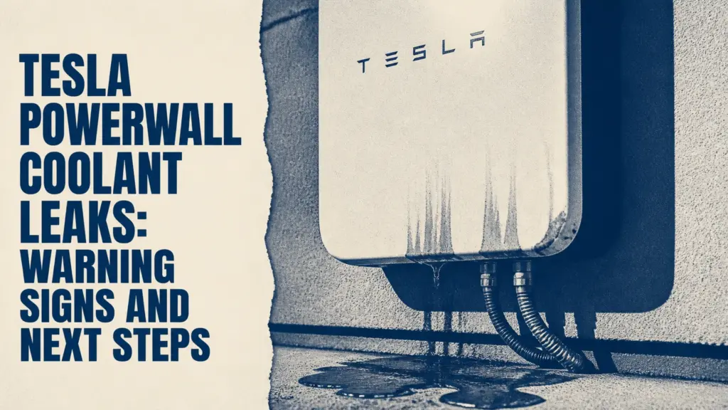 tesla powerwall coolant leaks warning signs and next steps