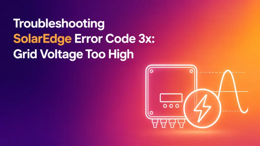 troubleshooting solaredge error code 3x grid voltage too high