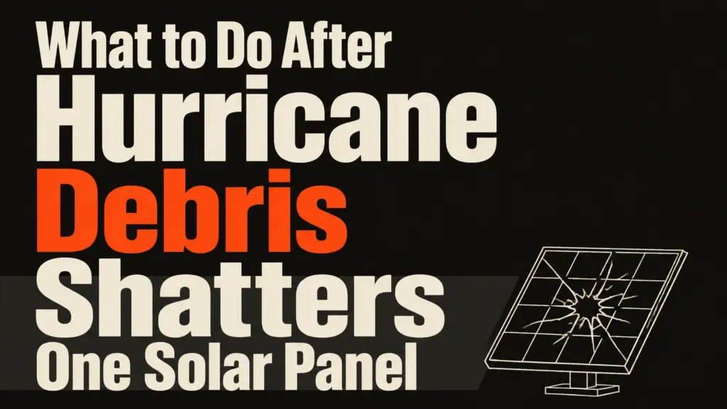 what to do after hurricane debris shatters one solar panel
