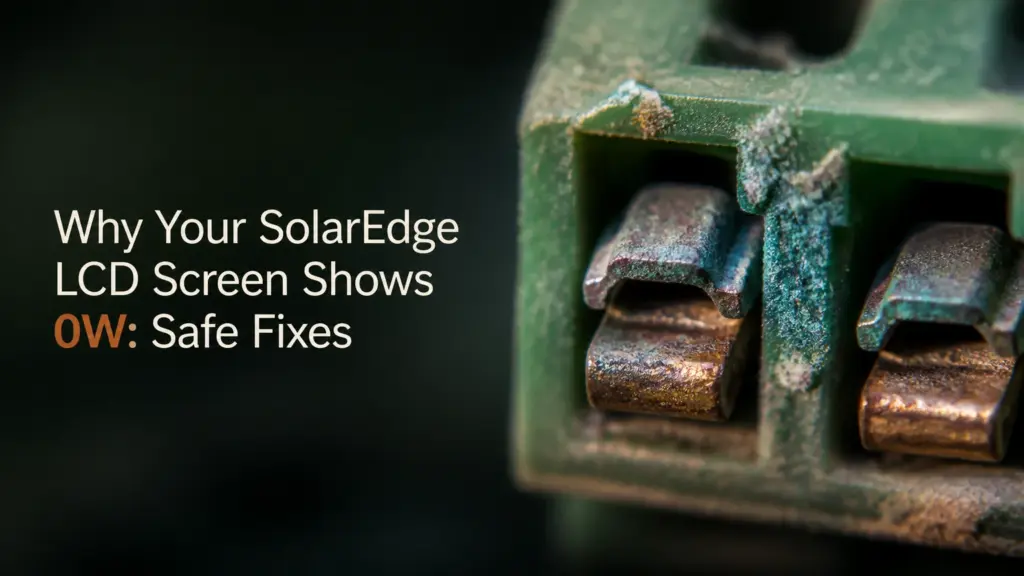 why your solaredge lcd screen shows 0w safe fixes